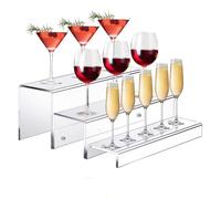 Genérico Shelves for Bottles, 3-Step Liquor Display Acrylic Shelf, 37x28.5x14cm/14.57x11.22x5.51 Inches Multipurpose Display Shelf, Perfume Collections, TV Stand