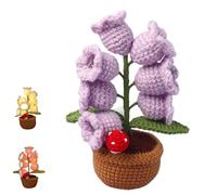 Genérico Shimmernest Lilyglow Flowers, Eternalbloom Lily Night Lamp of The Valley Lamp, Crochet Artificial Lily Flower, Creative Desktop Ornaments, Christmas Cute Gifts (Purple)