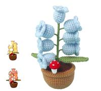 Genérico Shimmernest Lilyglow Flowers, Eternalbloom Lily Night Lamp of The Valley Lamp, Crochet Artificial Lily Flower, Creative Desktop Ornaments, Christmas Cute Gifts (Blue)
