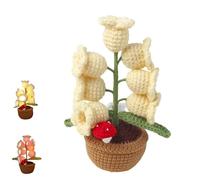 Genérico Shimmernest Lilyglow Flowers, Eternalbloom Lily Night Lamp of The Valley Lamp, Crochet Artificial Lily Flower, Creative Desktop Ornaments, Christmas Cute Gifts (Yellow)