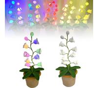 Genérico Shimmernest Lilyglow, Shimmernest Lilyglow Flowers, Crochet Artificial Flower with Ten Little Night Lights, Eternalbloom Lily Night Lamp for Loved Ones (White,Colorful)