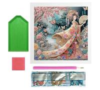 Genérico Shiny Gem Art, Brush Painting Kit, 11.81x11.81 Inches Jewel Craft with Sparkling, Colorful Pieces, DIY Craft Set with Creative Design, Art Kit for Kids Adults Bedroom and Living Room