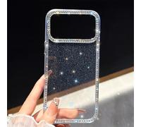 Genérico Shiny Little Stars Glitter Diamond Clear Phone Case for iPhone, Bling Diamond Star Clear Glitter Sparkle Anti-Drop Full Protection, for iPhone17/16/15 Pro MAX (Glitter,17)