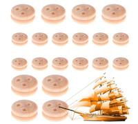 Genérico Ship Model Pulley - Resuable Wooden Wheels | Small Craft Sheave | 20x Portable Ship Model Building Kit | Sailing Boat Blocks Nautical Crafting Accessories For Men Women Indoor Ooutdoor