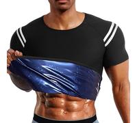 Generico Shirt Sauna - Chaleco Del Sudor Sauna | Bodywear Corto Masculino | HOMBRES SUDD SUD SUDOS | Fibra De Poliéster, Camisa De Cuerpo Con Deportes Para Los Deportes De Entrenamiento, L/XL,