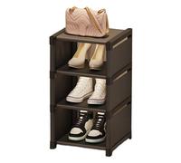 Genérico Shoe Organizer, Space Saving Foldable Storage Box, 10.63x10.24x51.18 Inches Stylish Compact Portable Sturdy Shoe Cabinet with Doors, for Entryway, Home, Dorm, and Apartment