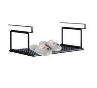 Genérico Shoe Rack For Closet | Space-Saving Under Cabinet Shelf, Tiered Organizer, Black White Options | Multi-Purpose Storage Solution, Efficient Cabinet Entryway Bookshelf Pantry Laundry Room Desk