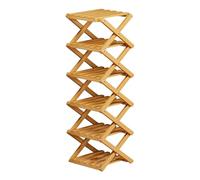 Genérico Shoe Rack Organizer - Foldable Corner Storage Standing Shelf | Wood Material with No Assembly Required, Perfect For Boots, Sneakers, High Heels, Slippers In Entryway, Closet, Living Room