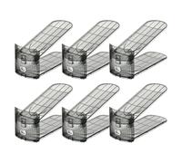 Genérico Shoe Slot Organizer, Footwear Riser Rack, Closet Shelf Holder, 10.83x4.06x4.53 inches, Adjustable Height System, Non-Slip Double Layer Design, Space Saver for Bedroom Garage Dorm Entryway