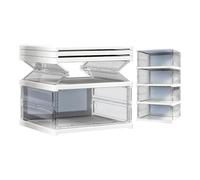 Genérico Shoe Storage Box,Sneaker Organizer Display Bins,Transparent Shoe Boxes With Magnetic Door | Home Apartment Farmhouse Entryway Bedroom Hallway Closet Wardrobe