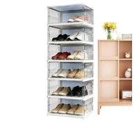 Genérico Shoe Storage Box,Sneaker Organizer Display Bins,Transparent Shoe Boxes With Magnetic Door | Home Apartment Farmhouse Entryway Bedroom Hallway Closet Wardrobe