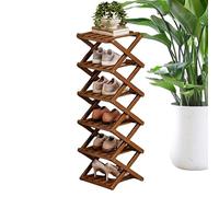 Genérico Shoe Storage - Wooden Material 90cm, Tall Organizer, Foldable Shelf, Footwear Holder | 6 Tier, Space Saving, No Assembly For Entryway, Closet, Living Room, Bedroom, Bathroom