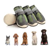 Genérico Shoes for Dogs for Hot Pavement, Breathable Dog Anti-Slip Rubber Boots for Summer, Paw Protector for Outdoor Walking Winter Snow (Army Green,4#-2.56x2.36 in)