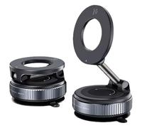 Genérico Shopellox Phone Mount, 360° Adjustable Vacuum Magnetic Phone Holder, Suction Cup Phone Mount with All Smartphones, Foldable and Retractable Hands-Free for Car, On Table or Mirror (Black)
