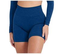 Genérico Short d'athlétisme Taille Haute pour Femme, Grande Taille, Sans Couture, levage Des fesses, Yoga Avec poches (Blue, M)