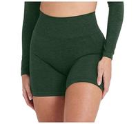 Genérico Short d'athlétisme Taille Haute pour Femme, Grande Taille, Sans Couture, levage Des fesses, Yoga Avec poches (Dark Green, M)