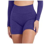 Genérico Short d'athlétisme Taille Haute pour Femme, Grande Taille, Sans Couture, levage Des fesses, Yoga Avec poches (Dark Purple, M)
