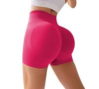 Genérico Short Deportivo Mujer Gym Running Leggins Cortos Deporte Cintura Alta Antirozaduras Elasticos Mallas Corto Push Up Deportivos Control De Barriga Talla Grande Pantalon Shorts Training Fitness
