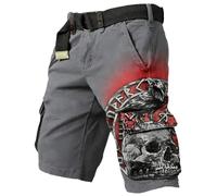 Genérico Shorts Hombre,Pantalones Cargo De Estilo NóRdico para Aventuras Al Aire Libre con MúLtiples Bolsillos