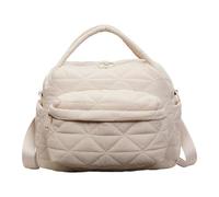 Genérico Shoulder Bag - Lightweight Nylon & Cotton Handbag | Multi Pocket Crossbôdy Bag | For Work Travel And Shopping, Soft Water-resistant Shoulder Backpack For Women,1-Pack