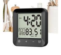 Genérico Shower Clock - ABS LCD 10.3x5.1x11.3cm Waterproof Digital Wall Clock Temperature Display Timer | Bathroom Countdown SPA Clocks, Multi Use Timer For Cooking Exercise Study Bedroom Home Use