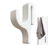 Genérico Shower Door Hook - Glass Towel Hanger, Space Saving with Heavy Duty Build, Over Door Hook Robe Hold, Bathroom Hanger with Strong Grip, Loofah Sponge Use for Kitchen Balcony