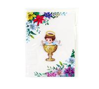 Genérico Shower Greeting Cards | Holy Baptism Celebration Cards With Angel | Commemorative Shower Celebration Gift For Godparents Boys Girls Family Friends