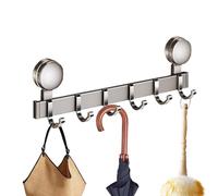 Genérico Shower Hook - Space Aluminum, 18.98x4.53x1.77in Hooks Holder Scratch-Free Support | Suction Cup Removable Wall-Mount Clothes Rack, Towel Hook Rack For Bathroom, Bedroom, Kitchen, Wardrobe