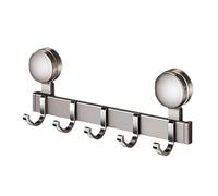 Genérico Shower Hook - Space Aluminum, 18.98x4.53x1.77in Hooks Holder Scratch-Free Support | Suction Cup Removable Wall-Mount Clothes Rack, Towel Hook Rack For Bathroom, Bedroom, Kitchen, Wardrobe