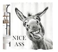 Genérico Shower Liner Fabric - 180x180cm Rustic Humor Waterproof | Western Country Bathroom Drape | Retro Shower Curtain For Home Decor Farmhouse Hotel Dorm Restroom Bathtub Birthday