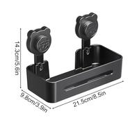 Genérico Shower Organizer Suction - Strong Load-Bearing Bathroom Storage Rack & Wall Mounted Suctions Showesr Racks For Kitchen Dormitory Door Corner Cup Shampoo Razor Phone No Drill Adhesive Basket