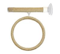 Genérico Shower Perch For Parrots - Large Rope Stand | Parrot Standing Toy For Climbing, Suitable Window, Tiles, Glass Cage, Parakeet, Cockatoo, Macaw, African Grey, Finches & Lovebirds