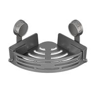 Genérico Shower Shelf - ABS 29.5cm, Wall Organizer, Drill Free Suction Installation | Space Saving Secure Hold Design, Corner Storage, Suction Rack For Toilet, Door, Apartment, Dorm, Rv