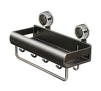Generico Shower Shelf Suction Cup, Anti-Slip Wall Basket Organizer, Removable Suction Storage Rack, Bathroom Corner Shelf for Shampoo Soap Conditioner Laundry Kitchen Essentials
