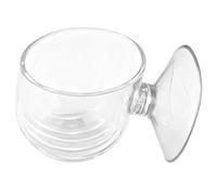 Generico Shrimp Feeding Dish-Suction Cup Glass Feeding Tube Station, Polished Edge Transparent Bowl, Height Adjustable Reptile Water Basin, Red Worm Feeder Cone, Free Tank Accessory| for Shrimp