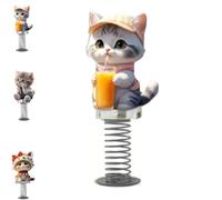 Genérico Shy Kitty Bobble, decoración para el salpicadero del Coche con Forma de Gato para aliviar el estrés, Divertida decoración para el salpicadero Que se Mueve y rebota (B)