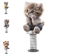 Genérico Shy Kitty Bobble, decoración para el salpicadero del Coche con Forma de Gato para aliviar el estrés, Divertida decoración para el salpicadero Que se Mueve y rebota (A)