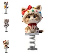 Genérico Shy Kitty Bobble, decoración para el salpicadero del Coche con Forma de Gato para aliviar el estrés, Divertida decoración para el salpicadero Que se Mueve y rebota (C)
