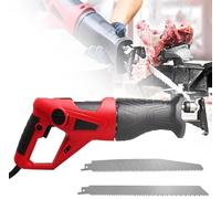 Genérico Sierra Eléctrica para Huesos, Carnicero Profesional, Velocidad Ajustable, 1100 Vatios De Potencia, Multiusos para Cortar Carne De Metal (Red 1100W)