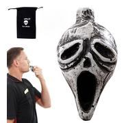 Genérico Silbato Calavera Azteca - Instrumento Sonido Terror, Decoración Retro Halloween | Silbato de Grito con Sonido Humano | para Fiestta, Colección, Decoración, Regalo, Evento