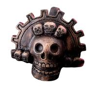 Genérico Silbato De Muerte Azteca, Arcilla Instrumento De Dios del Fantasmal con Sonido Extraño De 10,4 Cm, Silbato para Aliviar El Estrés De Mano De Obra Exquisita para Una Celebració