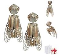 Genérico Silent Angel Pendant,Elegant Guardian Angel Necklace Pendant,Hand-Carved Curly Hair and Filigree Wings Fairy Charm Jewelry,Women Men for Birthday Anniversary Valentine’s Day Gift