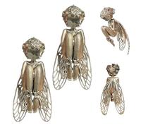 Genérico Silent Angel Pendant,Elegant Guardian Angel Necklace Pendant,Hand-Carved Curly Hair & Filigree Wings Charm Jewelry for Birthday Anniversary Valentine’s Day,Religious Necklace Accessory (2)