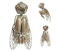 Genérico Silent Angel Pendant,Elegant Guardian Angel Necklace Pendant,Hand-Carved Curly Hair & Filigree Wings Charm Jewelry for Birthday Anniversary Valentine’s Day,Religious Necklace Accessory (1)