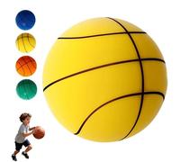 Genérico Silent Basketball, Quiet Indoor Safe Premium Foam Ball for Training, Lightweight Dribble Training Toy, Never Shrunken or Inflated, Boys & Girls (Yellow,Size 5)