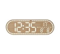 Genérico Silent Digital Wall Clock - Modern Decorative Alarm Clock For Living Room Farmhouse Classroom Gym Kitchen Bathroom | Clear LED Display with Adjustable Brightness Ideal For Everyday Use