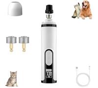 Genérico Silent Groom Pro Nail Grinder, Nail Trimmer with LED Light & 5 Speeds, Quick USB Charge with Replacement Grinding Heads, Quiet & Efficient Pet Grooming for Dogs and Cats (1Pcs)