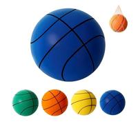 Genérico Silent House Basketball, Quiet Indoor Safe Premium Foam Ball for Training, Grooved PU Foam Design for Realistic Bounce, Ideal Gift for Youth (Blue,5 (27.5"))