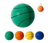 Genérico Silent House Basketball, Quiet Indoor Safe Premium Foam Ball for Training, Grooved PU Foam Design for Realistic Bounce, Ideal Gift for Youth (Green,5 (27.5"))