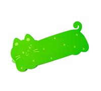 Generico Silicona Pencil Case, Cat-Shaped Stationery Organizer, 8.66x1.97x3.74 Inches, Flexible Zip Closure, Lightweight Waterproof Design, Aesthetic Pencil Pouch for School Desk Dorm Use, Verde,